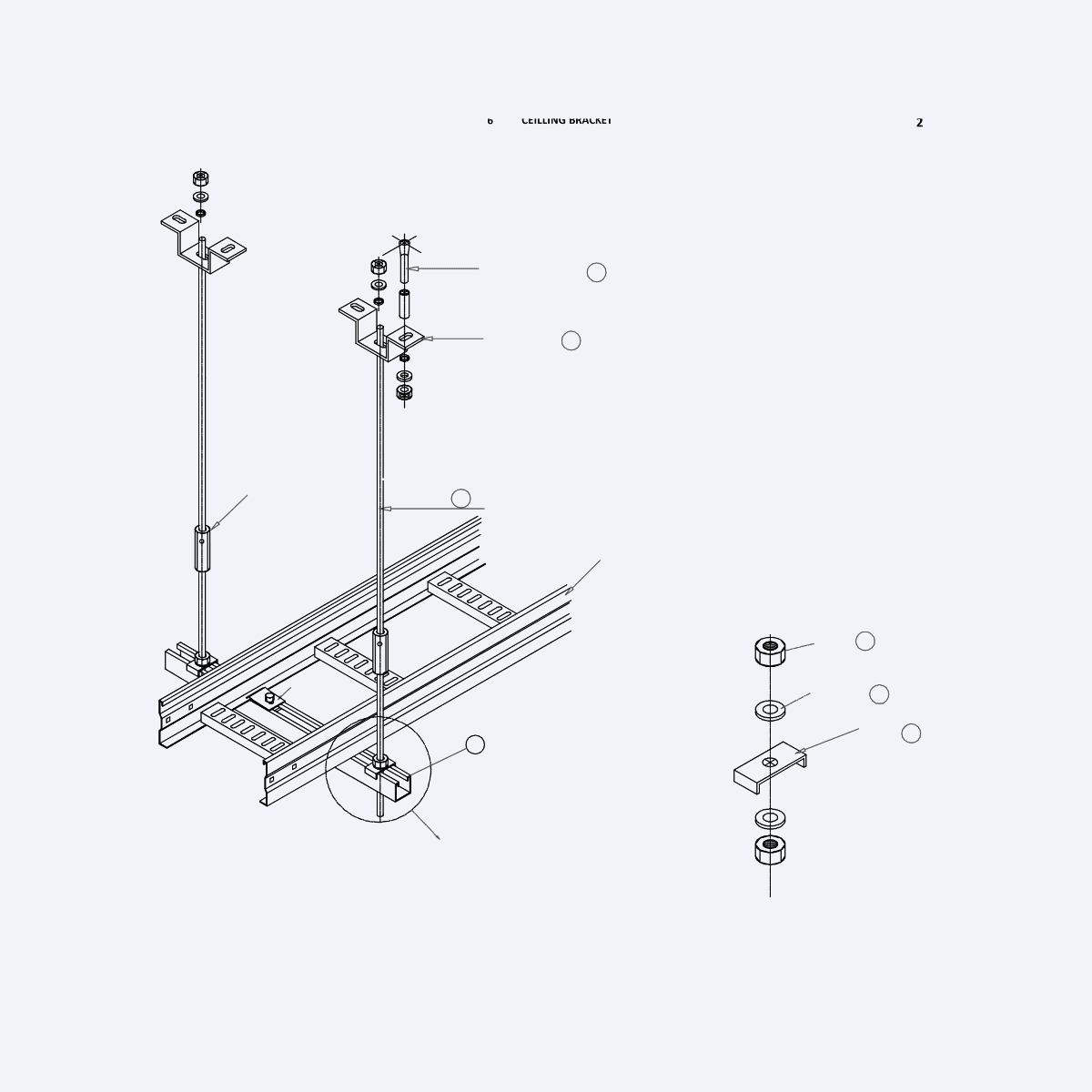 Trapeze hanger drawing